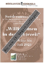 Bild 1: Plakat zur Uhrenausstellung im Niederlausitzer Heidemuseum , Quelle: Landkreis Spree-Neie/Wokrejs Sprjewja-Nysa