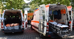 Bild 6: Rettungswagen vom Katastrophenschutz des Landkreises auf der Blaulichtmeile, Quelle: Landkreis Spree-Neie/Wokrejs Sprjewja-Nysa