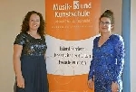 Bild 1: Anna-Maria Wnsche und Elisabeth Mros nach Konzert im September 2017, Quelle: Musikschule SPN