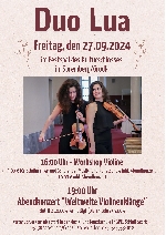 Bild 1: Plakat Violinenkonzert und Workshop mit Duo Lipa, Quelle: Musik- und Kunstschule Johann Theodor Rmhild