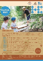 Bild 1: Plakat GeoKids 2025, Quelle: EVTZ mbH Geopark Muskauer Faltenbogen/Geoparku Łuk Mużakowa 