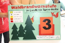 Bild 2: Waldbrandwarnstufenschilder / Landkreis Spree-Neiße