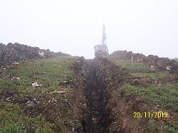 Bild 1: Deponiegasfassung wird auf der Deponie Guben errichtet / Eigenbetrieb Abfallwirtschaft