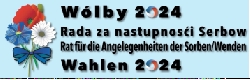 Bild 1: Logo Sorbenratswahl 2024, Quelle: Ausschuss fr die Wahl zum 7. Rat fr Angelegenheiten der Sorben/Wenden im Landtag Brandenburg/Wuběrk k wlbje 7. Rady za nastupnosći Serbow pśi Krajnem s